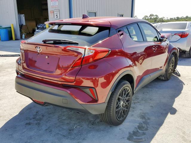 JTNKHMBX5J1008041 - 2018 TOYOTA C-HR XLE RED photo 4