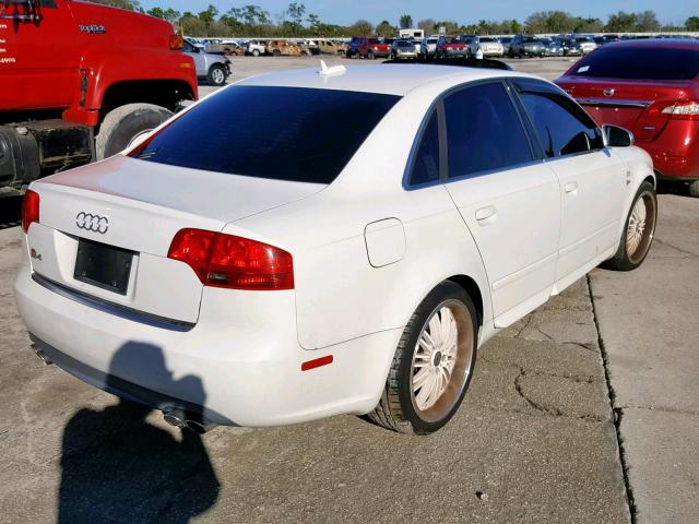 WAUGL68E85A476147 - 2005 AUDI NEW S4 QUA WHITE photo 4