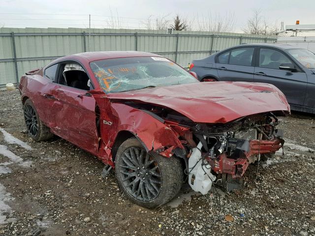 1FA6P8CF0J5104499 - 2018 FORD MUSTANG GT RED photo 1