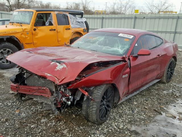 1FA6P8CF0J5104499 - 2018 FORD MUSTANG GT RED photo 2