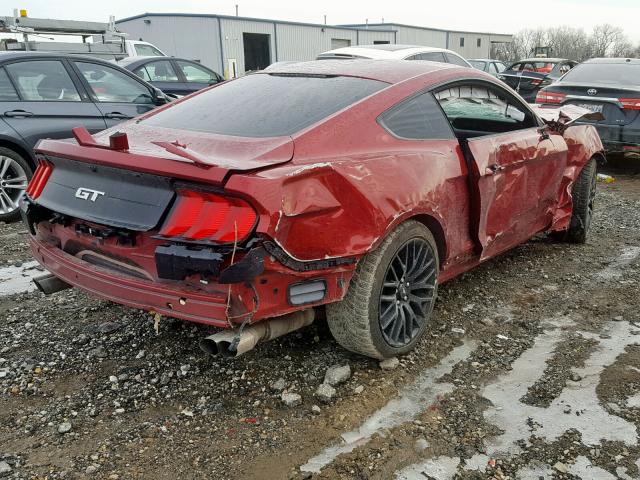 1FA6P8CF0J5104499 - 2018 FORD MUSTANG GT RED photo 4