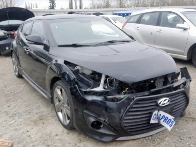 KMHTC6AE1DU123138 - 2013 HYUNDAI VELOSTER T BLACK photo 1