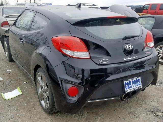 KMHTC6AE1DU123138 - 2013 HYUNDAI VELOSTER T BLACK photo 3