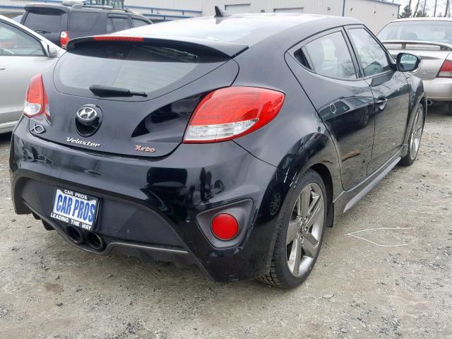 KMHTC6AE1DU123138 - 2013 HYUNDAI VELOSTER T BLACK photo 4