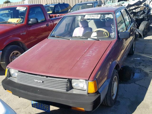 JT2AE82E8F3201870 - 1985 TOYOTA COROLLA DL RED photo 2