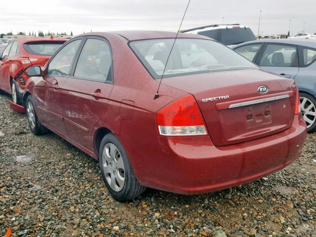 KNAFE122975461823 - 2007 KIA SPECTRA EX RED photo 3