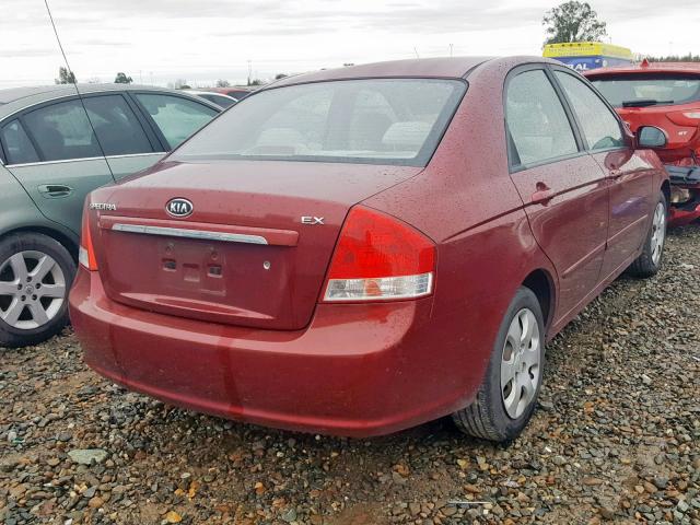 KNAFE122975461823 - 2007 KIA SPECTRA EX RED photo 4