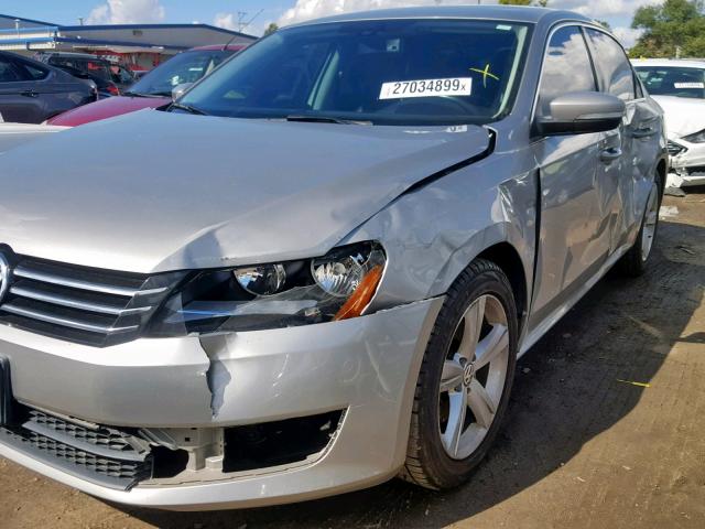 1VWBP7A30DC030834 - 2013 VOLKSWAGEN PASSAT SE GRAY photo 9