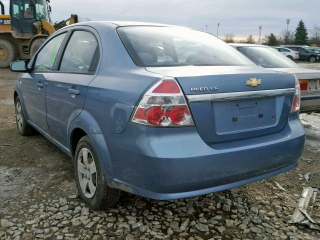 KL1TD566X7B164341 - 2007 CHEVROLET AVEO BASE Көк фото 3