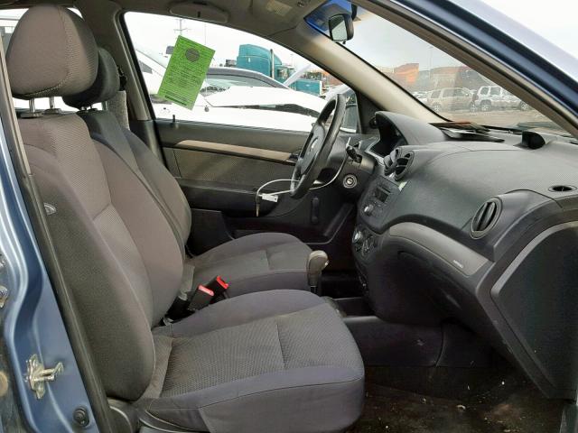 KL1TD566X7B164341 - 2007 CHEVROLET AVEO BASE Көк фото 5