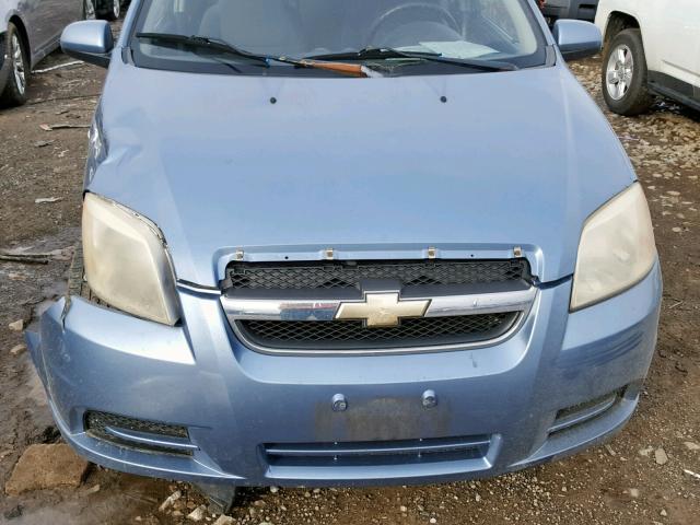 KL1TD566X7B164341 - 2007 CHEVROLET AVEO BASE Көк фото 7