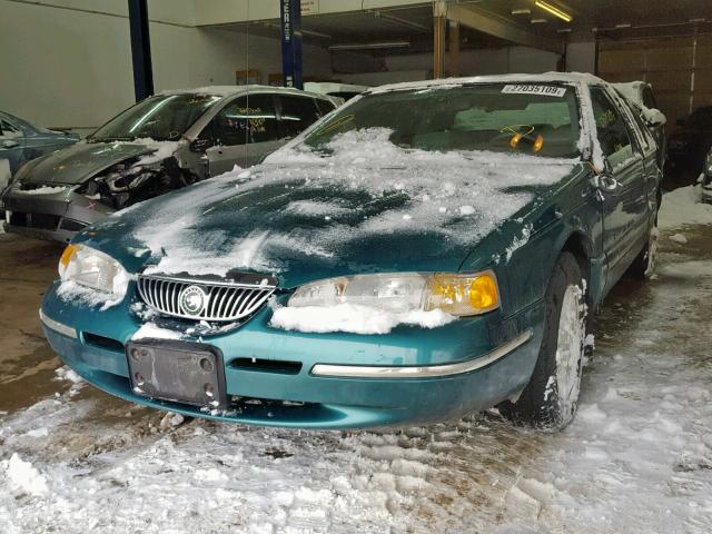 1MELM62W4VH600582 - 1997 MERCURY COUGAR XR7 TURQUOISE photo 2