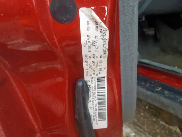 1J8HG48N46C338992 - 2006 JEEP COMMANDER RED photo 10