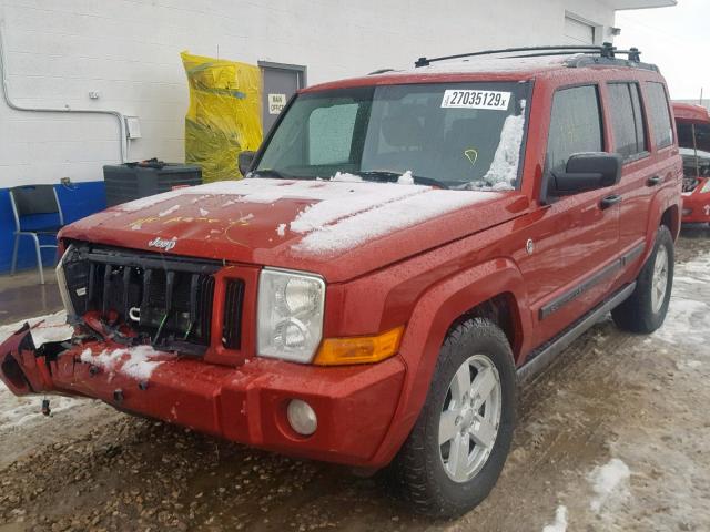 1J8HG48N46C338992 - 2006 JEEP COMMANDER RED photo 2