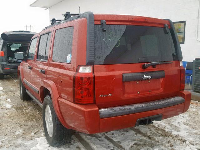 1J8HG48N46C338992 - 2006 JEEP COMMANDER RED photo 3