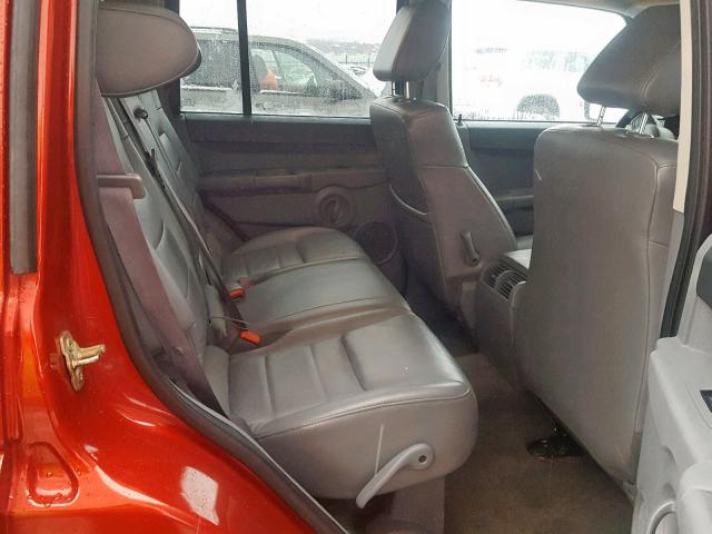 1J8HG48N46C338992 - 2006 JEEP COMMANDER RED photo 6