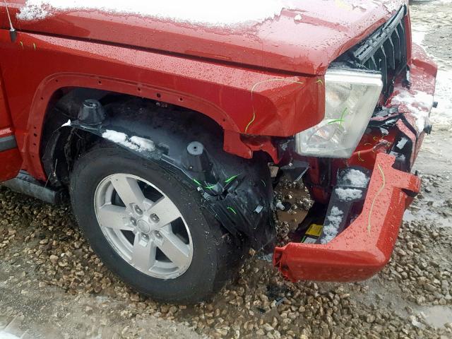 1J8HG48N46C338992 - 2006 JEEP COMMANDER RED photo 9