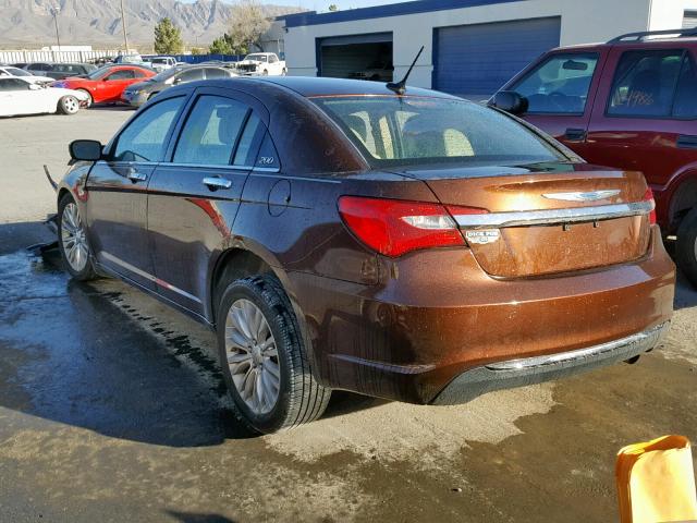 1C3CCBCB6CN176429 - 2012 CHRYSLER 200 LIMITE BROWN photo 3