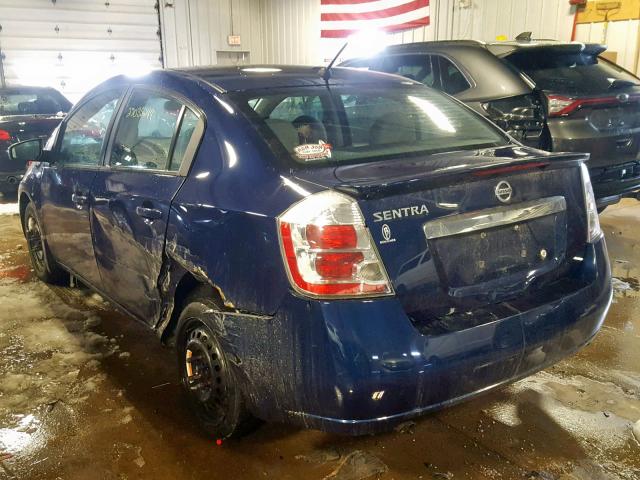 3N1AB6AP3CL782088 - 2012 NISSAN SENTRA 2.0 BLUE photo 3