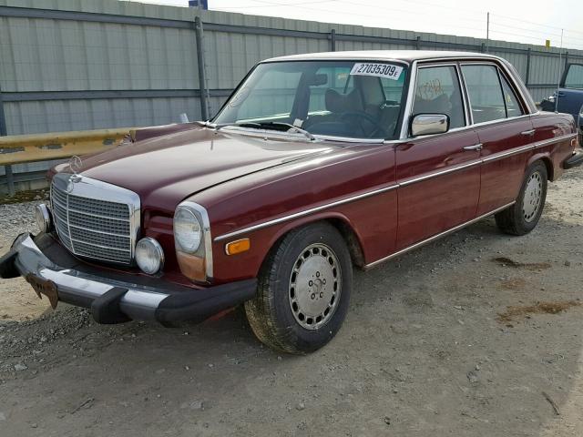 11406012122632 - 1976 MERCEDES-BENZ 280 BURGUNDY photo 2