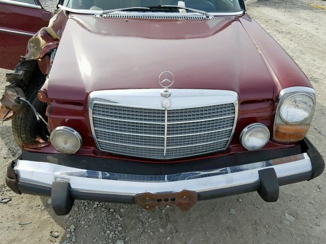 11406012122632 - 1976 MERCEDES-BENZ 280 BURGUNDY photo 7