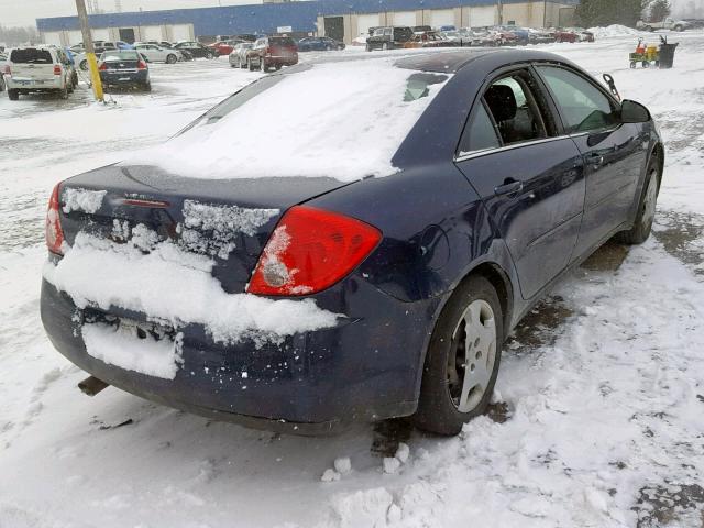 1G2ZF57B684213599 - 2008 PONTIAC G6 VALUE L BLUE photo 4