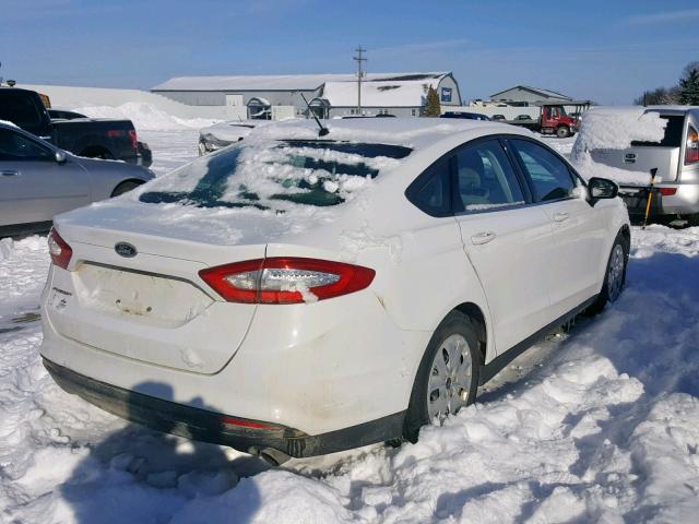 3FA6P0G75DR182069 - 2013 FORD FUSION S WHITE photo 4