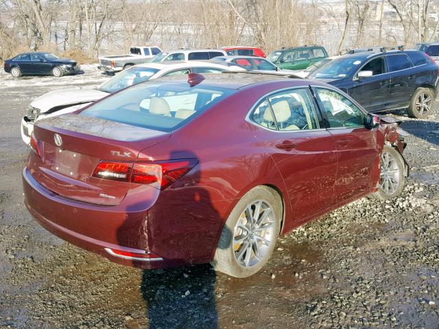 19UUB3F77FA009395 - 2015 ACURA TLX ADVANC MAROON photo 4