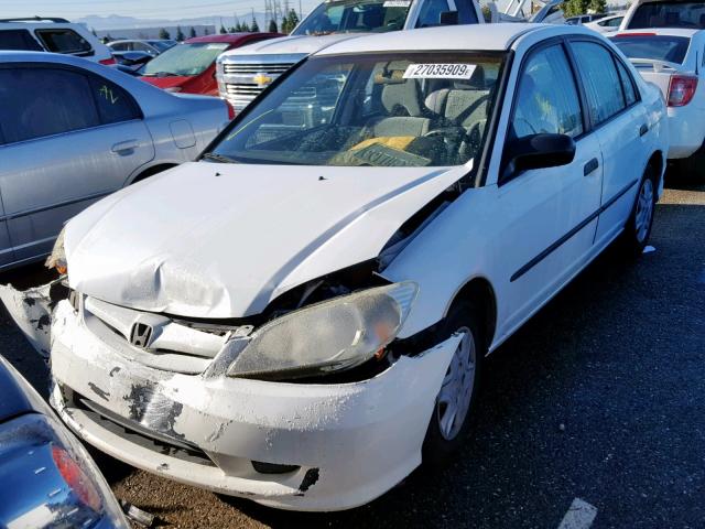 2HGES16324H638731 - 2004 HONDA CIVIC DX V WHITE photo 2