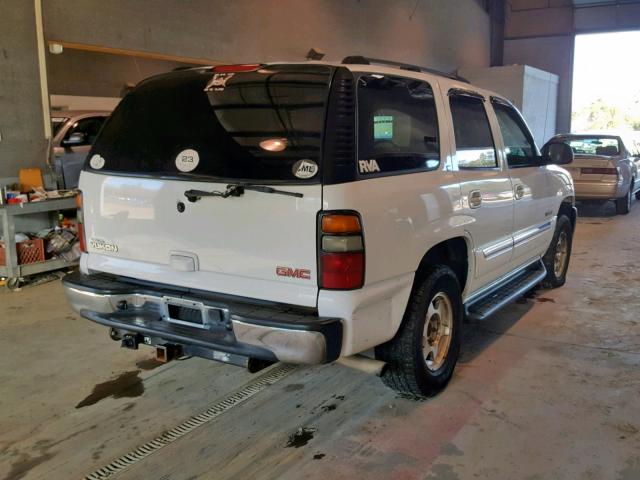 1GKEK13V94J242299 - 2004 GMC YUKON WHITE photo 4