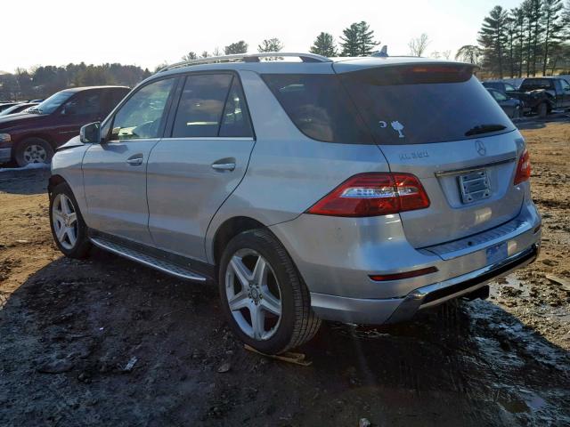 4JGDA2EB4EA271712 - 2014 MERCEDES-BENZ ML 350 BLU SILVER photo 3