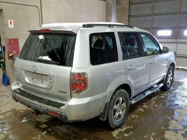 5FNYF18328B036629 - 2008 HONDA PILOT SE SILVER photo 4