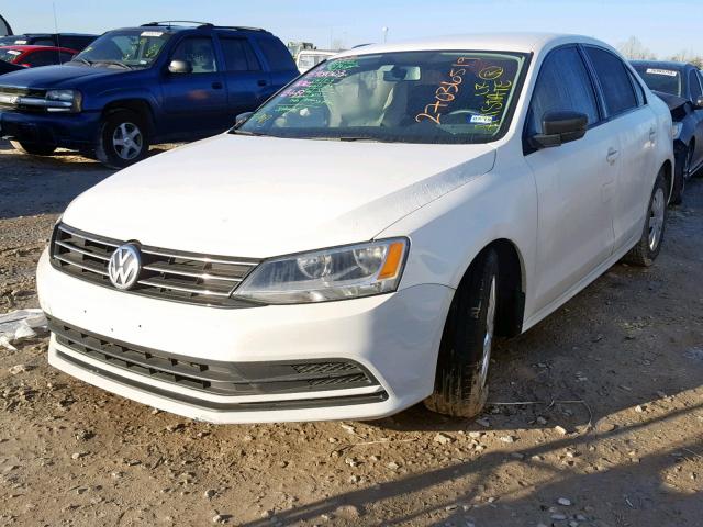 3VW2K7AJ1FM294241 - 2015 VOLKSWAGEN JETTA BASE WHITE photo 2