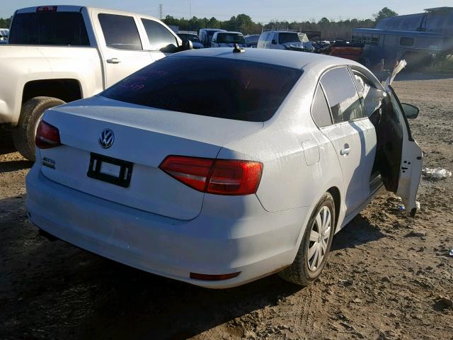 3VW2K7AJ1FM294241 - 2015 VOLKSWAGEN JETTA BASE WHITE photo 4