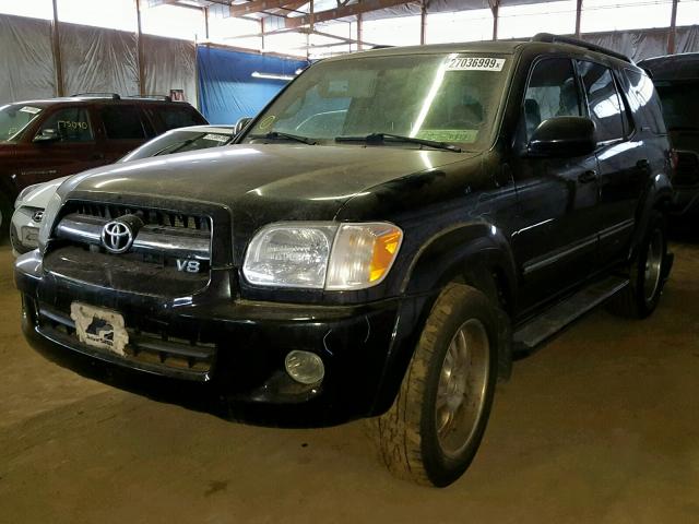 5TDBT48A65S234121 - 2005 TOYOTA SEQUOIA LI BLACK photo 2