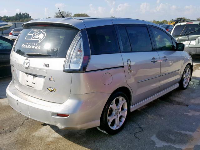 JM1CR293880307651 - 2008 MAZDA 5 SILVER photo 4