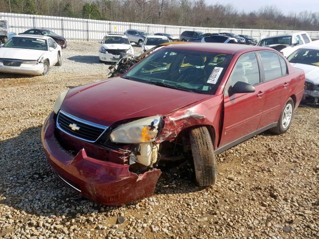 1G1ZS58F07F234260 - 2007 CHEVROLET MALIBU LS MAROON photo 2