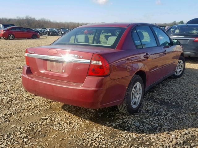 1G1ZS58F07F234260 - 2007 CHEVROLET MALIBU LS MAROON photo 4