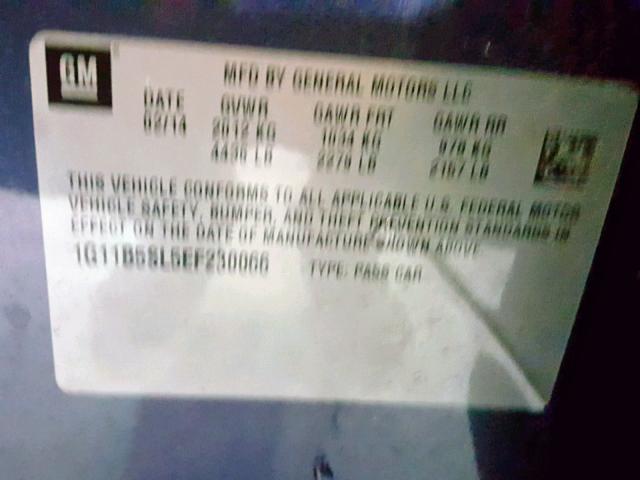 1G11B5SL5EF230066 - 2014 CHEVROLET MALIBU LS BLUE photo 10