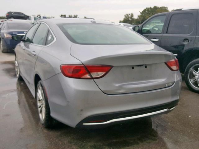 1C3CCCAB2GN165054 - 2016 CHRYSLER 200 LIMITE GRAY photo 3