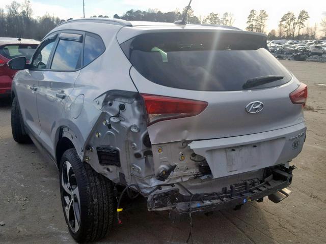 KM8J33A28GU129275 - 2016 HYUNDAI TUCSON LIM SILVER photo 3