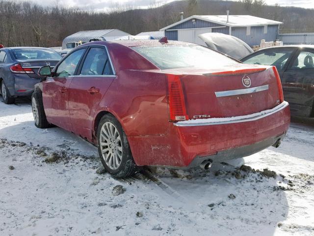 1G6DS5EV1A0117362 - 2010 CADILLAC CTS PREMIU RED photo 3