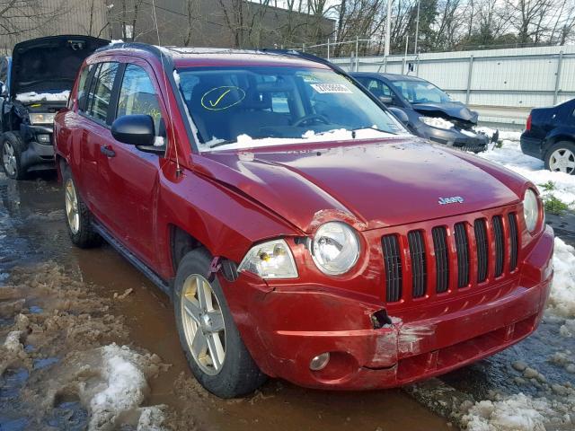 1J8FF47W67D123095 - 2007 JEEP COMPASS RED photo 1