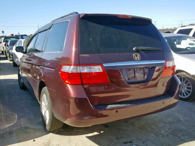 5FNRL38827B029859 - 2007 HONDA ODYSSEY TO BURGUNDY photo 3