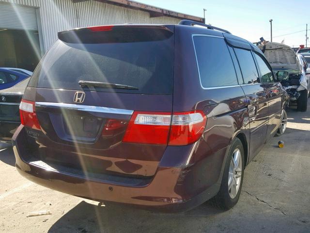 5FNRL38827B029859 - 2007 HONDA ODYSSEY TO BURGUNDY photo 4