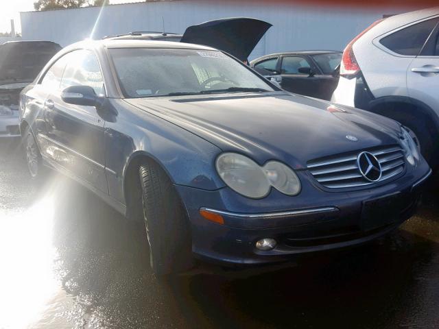 WDBTJ65JX4F105760 - 2004 MERCEDES-BENZ CLK 320C BLUE photo 1