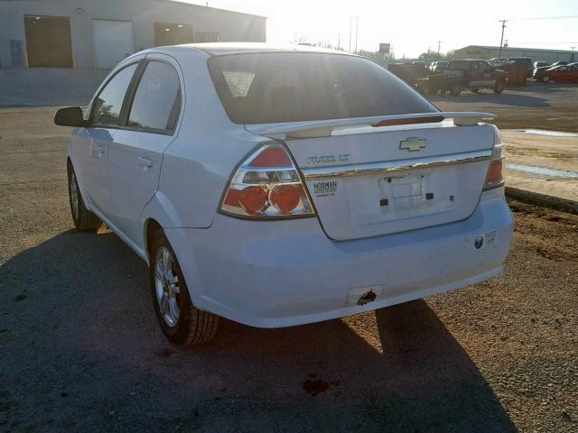 KL1TG5DE5BB247850 - 2011 CHEVROLET AVEO LT WHITE photo 3