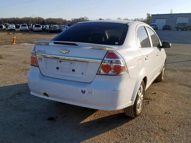 KL1TG5DE5BB247850 - 2011 CHEVROLET AVEO LT WHITE photo 4