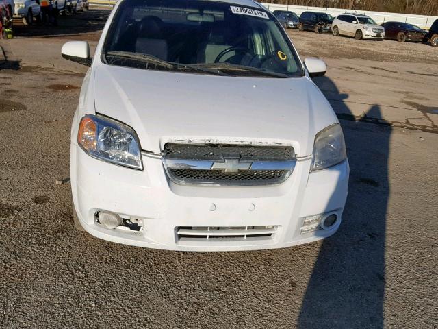 KL1TG5DE5BB247850 - 2011 CHEVROLET AVEO LT WHITE photo 9