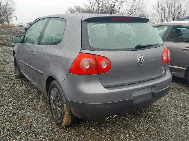 WVWBR71K67W120447 - 2007 VOLKSWAGEN RABBIT GRAY photo 3